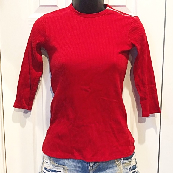 ZARA TRAFALUC Spring Summer 2017 Red Top - Picture 1 of 4